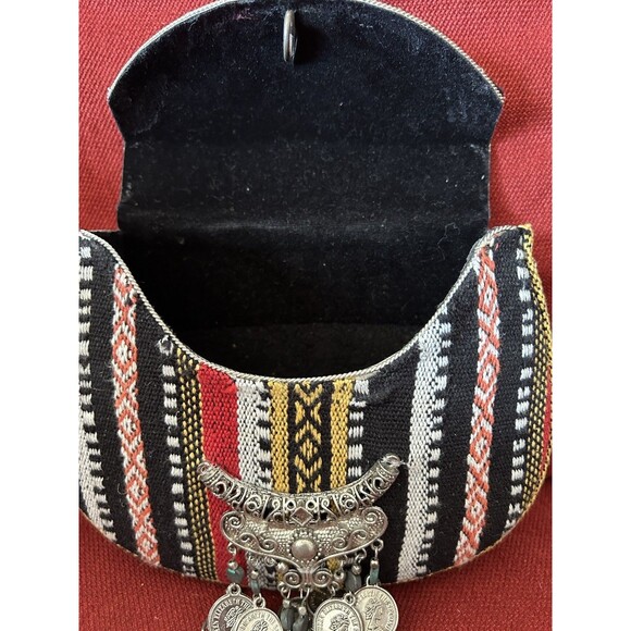 Boho Small Purse With Decorative Coin Embellishments - Picture 5 of 8